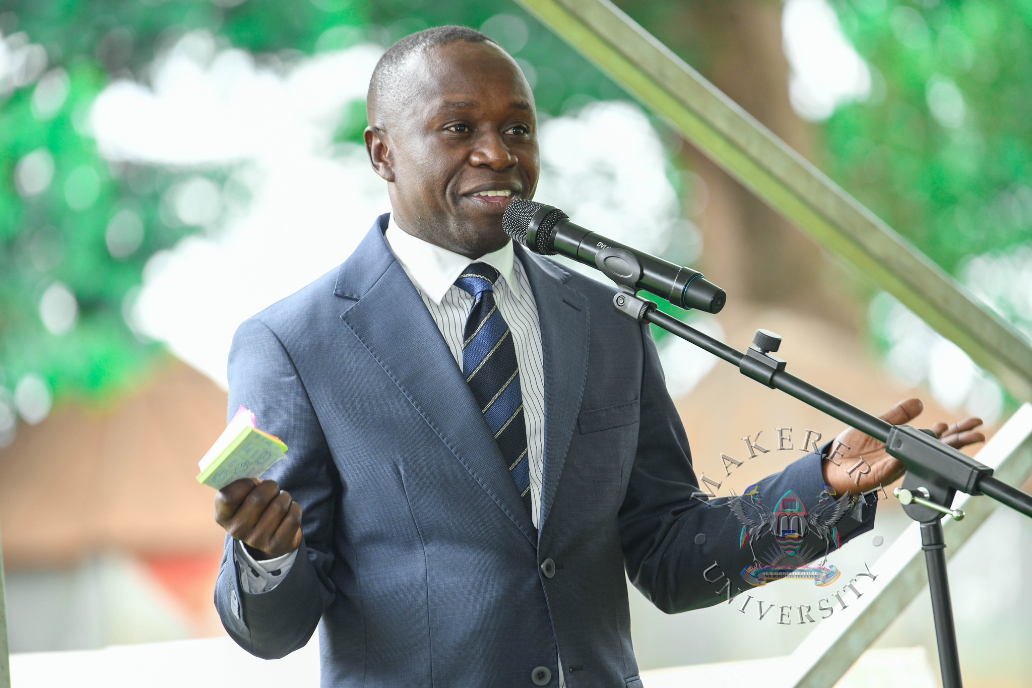 Hon. Peter Ogwang. Groundbreaking ceremony for the AFCON 2027 training facilities at Makerere University and commissioning of six construction sites in Hoima, Masindi, Kyambogo University, Lira University, and Gulu University, 19th February 2026, Main Sports Grounds, Kampala Uganda, East Africa.