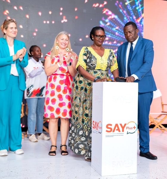 Hon. Margaret Muhanga assisted by Dr. Charles Olaro officially launches the SAY Plus+ Programme as L-R: Amb. Signe Winding Albjerg, Amb. Frederieke Quispel, Ms. Kristine Blokhus and Prof. Henry Alinaitwe witness. The Government of Uganda, through the Ministry of Health officially launches the SAY Plus+ Programme, a Sexual and Reproductive Health and Rights (SRHR) initiative designed to strengthen adolescent and youth rights, empowerment, protection and access to quality services in Uganda's underserved regions, Backed by a USD 50 million pooled fund from the Governments of Iceland, Denmark, the Netherlands, and Sweden, scheduled to operate between 2024 and 2030. 7th May 2026, Freedom Square, Makerere University, Kampala Uganda, East Africa.