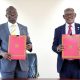 Hon. John Mulimba (Left) and Professor Barnabas Nawangwe (Right) display the signed addendum. The Regional Universities Forum for Capacity Building in Agriculture (RUFORUM) signing of an addendum to the 2004 existing agreement with the Government of Uganda confirming the status of RUFORUM as an international organization with diplomatic status in Uganda by Minister of State for Foreign Affairs in charge of Regional Affairs, Honorable. John Mulimba, on behalf of the Government of Uganda, and Professor Barnabas Nawangwe, Vice Chancellor of Makerere University, representing the RUFORUM Board 30th April 2026, Kampala Uganda, East Africa.