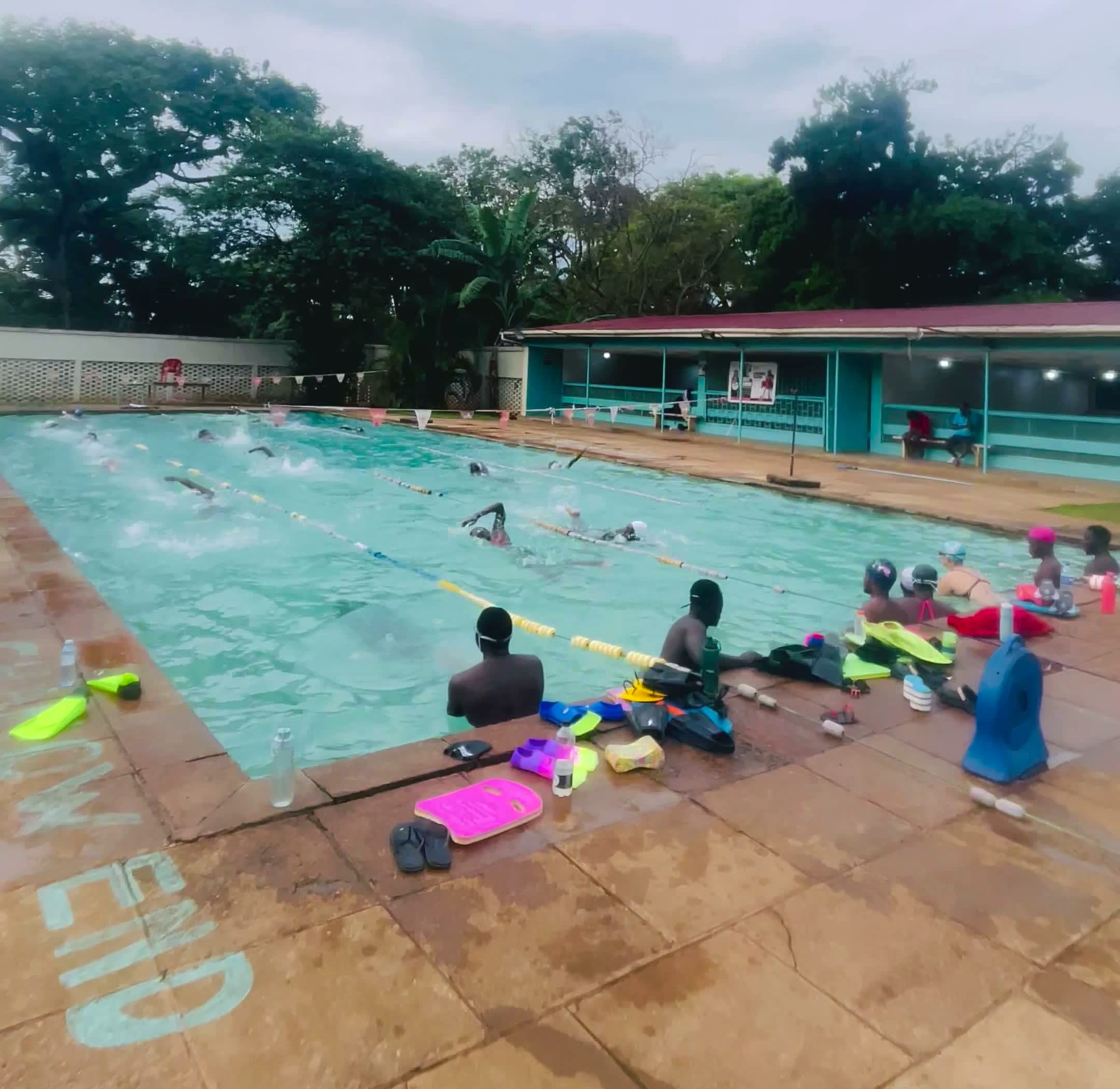 Mak Sharks during one of their training sessions at the Makerere Pool. Making Waves: The Rise of the Mak Sharks and Makerere University's Aquatic Legacy, Swimming, Kampala Uganda, East Africa.