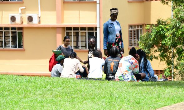 Makerere University Students in a discussion group.