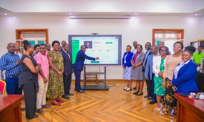Prof. Tumps Ireeta - Ag. Deputy Vice Chancellor (Finance & Administration) launch the roadmap for upgrading the Mak FMS in Council Room on 17th June2026.