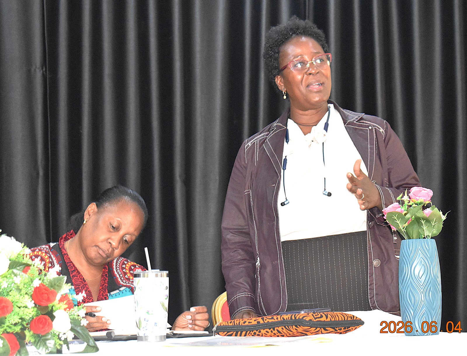 The College Bursar, Ms. Susan Kyamulabi. Prof. Isa Kabenge has officially hands over leadership of the Department of Agricultural and Biosystems Engineering (DABE) on 4th June 2026, School of Food Technology, Nutrition and Bioengineering Conference Hall, College of Agricultural and Environmental Sciences (CAES), Makerere University, Kampala Uganda, East Africa.