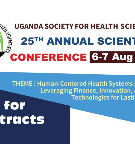 Call for Abstracts: Uganda Society for Health Scientists (USHS) 25th Annual Scientific Conference 2026. Organised by Makerere University, Kampala Uganda, East Africa.