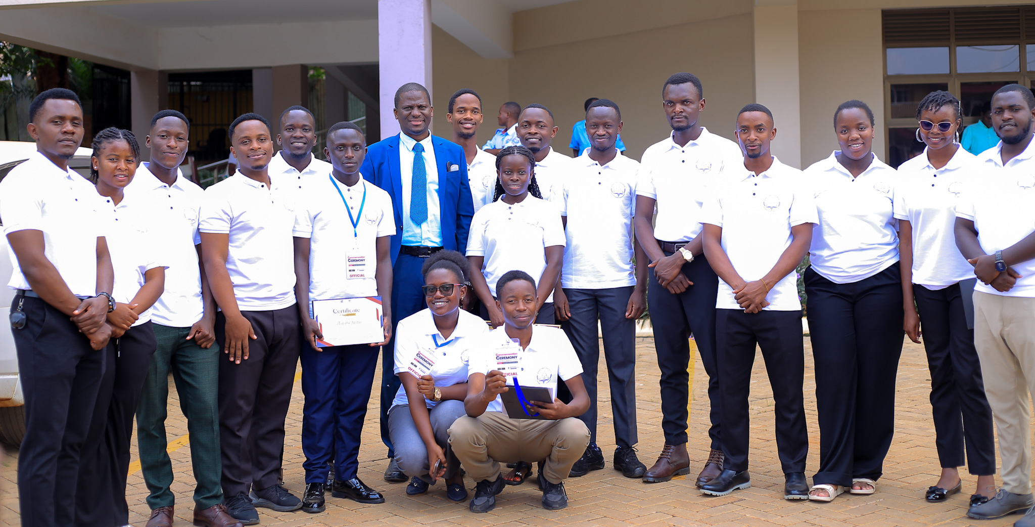 Prof. Elisa Mwaka (Centre) with Makerere Students' Anatomy Society members. Second Cadaver Commemoration Ceremony organized by the Makerere Students' Anatomy Society under the Department of Anatomy, College of Health Sciences (CHS) on June 11, 2026 at Makerere University School of Public Health Auditorium, Main Campus, Eastern Gate, Kampala Uganda, East Africa.