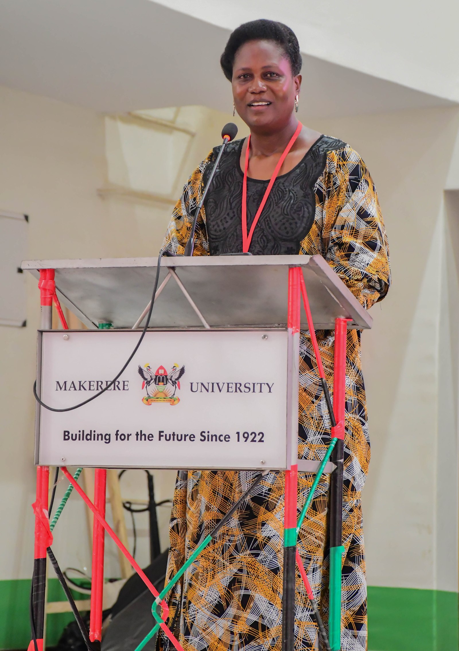 Dr. Sarah Hasaba. Inter-University Symposium on Pan-Africanism and Reparatory Justice held ahead 21st May 2025 of the Africa Day Celebrations with over 23 participating Universities, Main Hall, Makerere University, Kampala Uganda, East Africa.