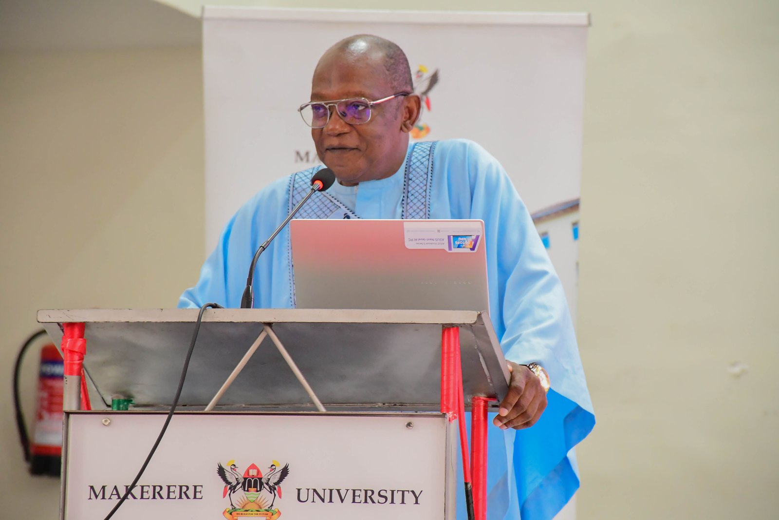 Chief Eric Phillips. Inter-University Symposium on Pan-Africanism and Reparatory Justice held ahead 21st May 2025 of the Africa Day Celebrations with over 23 participating Universities, Main Hall, Makerere University, Kampala Uganda, East Africa.