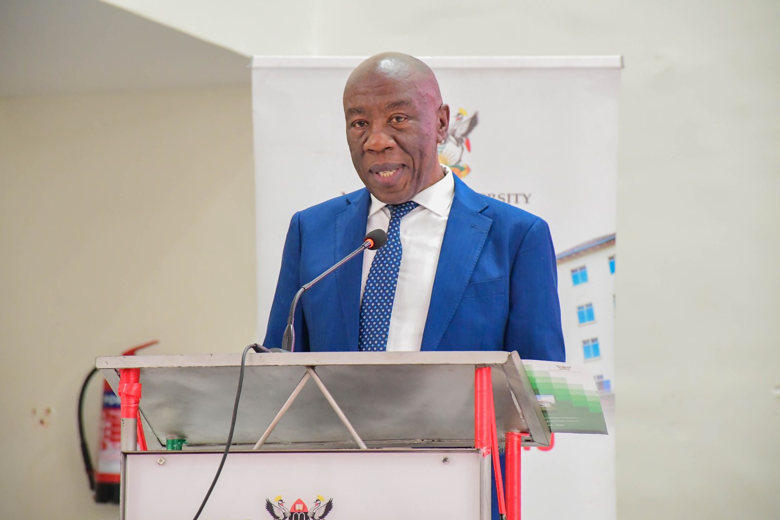 Prof. Henry Alinaitwe. Inter-University Symposium on Pan-Africanism and Reparatory Justice held ahead 21st May 2025 of the Africa Day Celebrations with over 23 participating Universities, Main Hall, Makerere University, Kampala Uganda, East Africa.