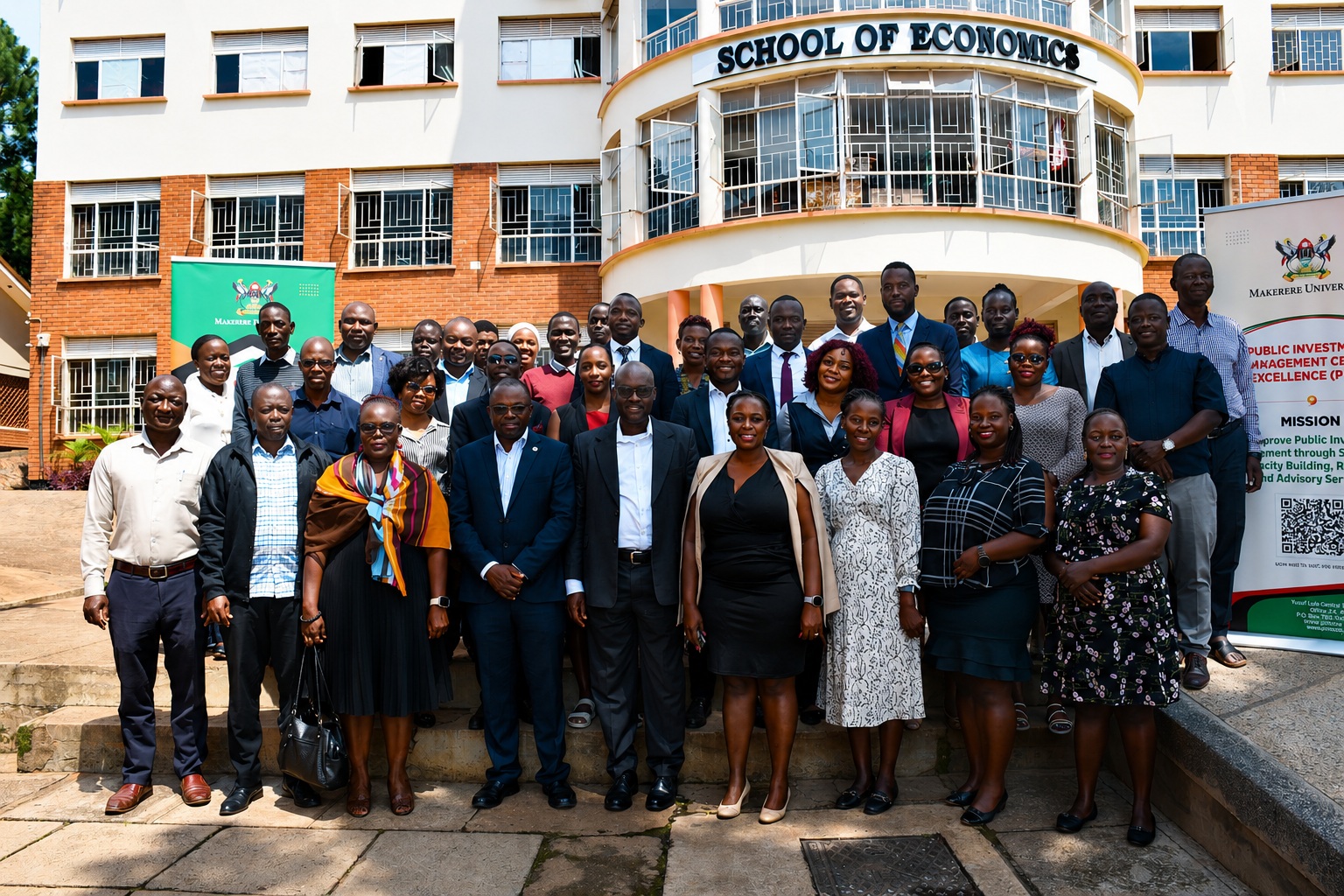 Participants pose for a group photo at the commencement of training at CoBAMS. Makerere University’s Public Investment Management (PIM) Centre of Excellence commencement of three-day Essential Public Investment Management Training Programme aimed at strengthening the capacity of government officials in project preparation, appraisal, and implementation. Supported by the Ministry of Finance, Planning and Economic Development, 2nd June 2026, College of Business and Management Sciences (CoBAMS), Kampala Uganda, East Africa.