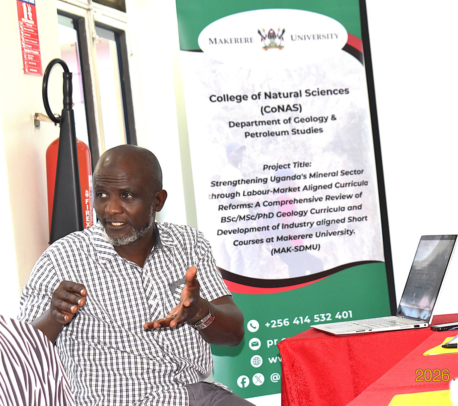 Dr Arthur Batte, Head of the Department of Geology and Petroleum Studies at Makerere University, will serve as the Data Analyst, Monitoring and Evaluation, and Quality Assurance Lead on the project. Department of Geology and Petroleum Studies, inception workshop of comprehensive project to reform geology education and strengthen Uganda’s human resource capacity for the mineral sector through “Strengthening Uganda’s Mineral Sector through Labour-Market Aligned Curricula Reforms: A Comprehensive Review of BSc/MSc/PhD Geology Curricula and Development of Industry-Aligned Short Courses at Makerere University (Mak-SDMU) Project, 29th June-1st July 2026, Nyumbani Hotel, Kampala Uganda, East Africa, funded by the Government of the Federal Republic of Germany and the European Union through GIZ, in partnership with Ministry of Energy and Mineral Development (MEMD).
