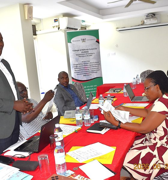 The Project Coordinator, Dr Denis Mutebi briefing the team about the planned activities on the first day of the inception workshop held at Nyumbani Hotel in Kampala on 29th June 2026. Department of Geology and Petroleum Studies, inception workshop of comprehensive project to reform geology education and strengthen Uganda’s human resource capacity for the mineral sector through “Strengthening Uganda’s Mineral Sector through Labour-Market Aligned Curricula Reforms: A Comprehensive Review of BSc/MSc/PhD Geology Curricula and Development of Industry-Aligned Short Courses at Makerere University (Mak-SDMU) Project, 29th June-1st July 2026, Nyumbani Hotel, Kampala Uganda, East Africa, funded by the Government of the Federal Republic of Germany and the European Union through GIZ, in partnership with Ministry of Energy and Mineral Development (MEMD).