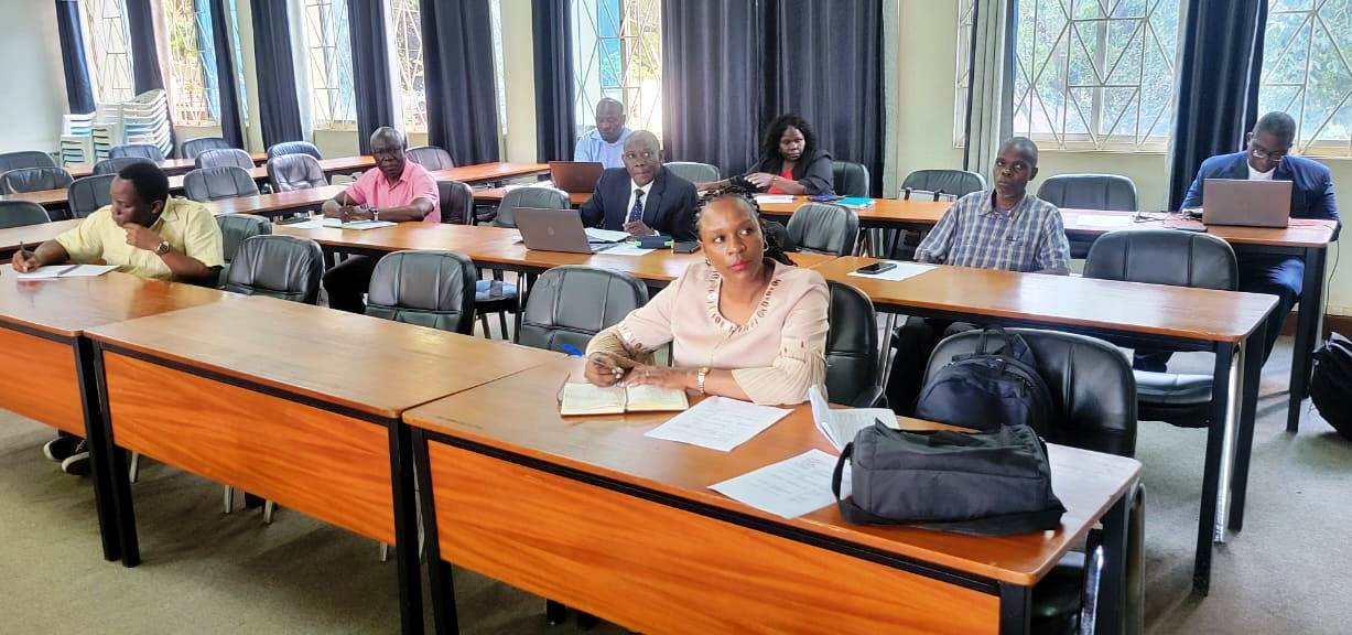 Dr. Dorothy Ssebowa (front) with participants. Stakeholders’ Curriculum Development Consultation Workshop organized by the Directorate of Graduate Training in collaboration with the Centre for Teaching and Learning Support (CTLS) to develop a curriculum for a specialized Certificate Course in Supervision and Mentoring for Graduate Training and Higher Education Management, 18th June 2026, Senate Building Telepresence Hall, Makerere University, Kampala Uganda, East Africa.