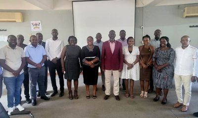 Prof. Julius Kikooma and DGT Staff with PhD Thesis Completion Grants beneficiaries on 8th June 2026. Directorate of Graduate Training launches thesis completion grant aimed at supporting PhD students to complete their research, improve completion rates, and align academic work with Uganda’s national development priorities, 8th June, 2026, Telepresence Hall, Senate Building, Makerere University, Kampala, East Africa.