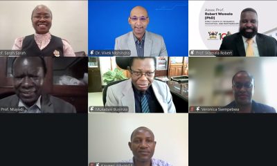 A screenshot of participants during the online engagement with by international AI consultant Dr. Vivek Mohindra on 4th June 2026. Makerere University, Kampala Uganda, East Africa.