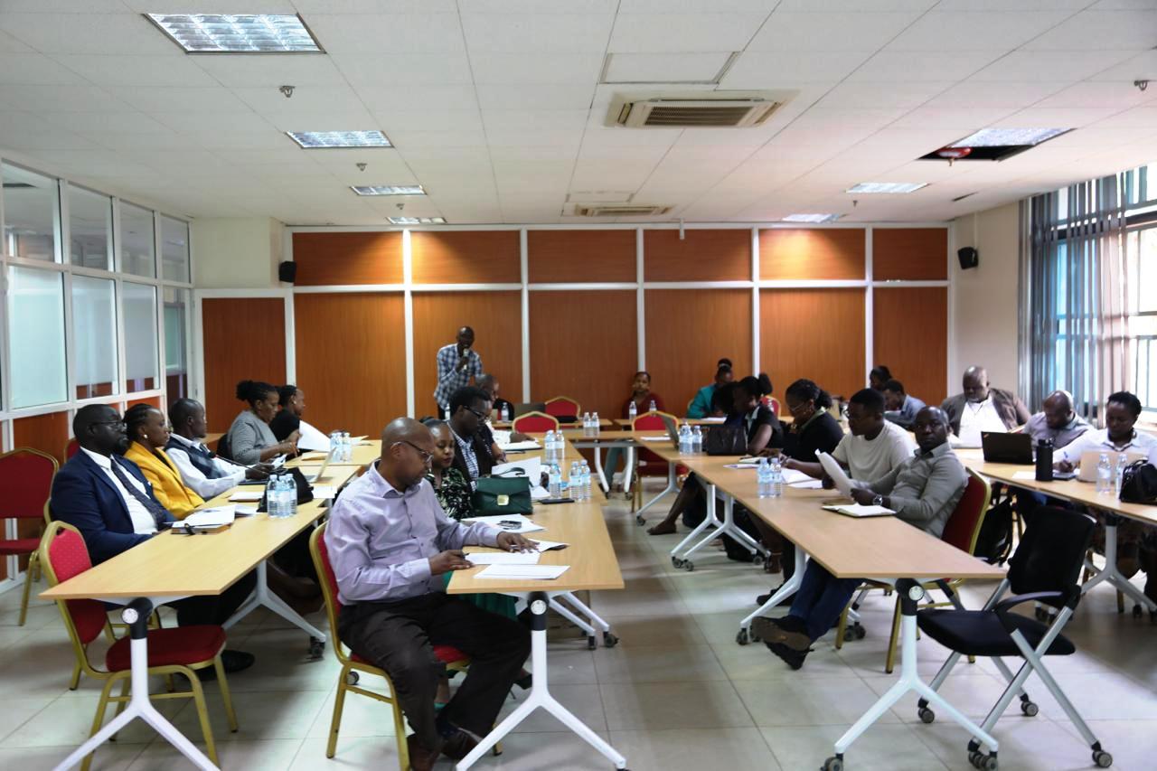 A participant contributes to the discussion. Rollout of Productivity Measurement Information System (Pro-MIS), a digital platform designed to assess, monitor, and improve productivity across Ministries, Departments, Agencies (MDAs), and local governments, developed by a multidisciplinary team of researchers led by Prof. Robert Wamala, the Director for Research, Innovations and Partnerships at Makerere University, Kampala Uganda, East Africa.