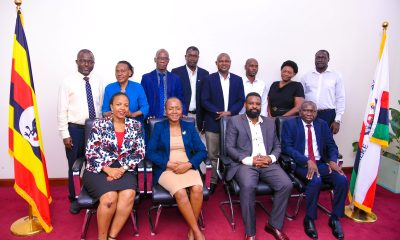 Seated: Prof. Sarah Ssali (2nd L) and Prof. Robert Wamala (2nd R) with Chairpersons of Research Ethics Committees on 25th May 2026. High-level meeting between University Management and Chairpersons of Research Ethics Committees (RECs) held in the Vice Chancellor’s Boardroom, Makerere University Main building, Kampala Uganda, East Africa on May 25, 2026.