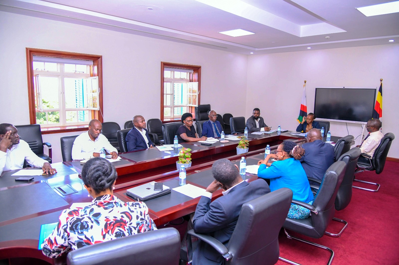 The High-Level Meeting in session. High-level meeting between University Management and Chairpersons of Research Ethics Committees (RECs) held in the Vice Chancellor’s Boardroom, Makerere University Main building, Kampala Uganda, East Africa on May 25, 2026.