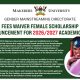Fees Waiver Female Scholarship Announcement for 2026/2027 Academic Year. Gender Mainstreaming Directorate (GMD), Makerere University, Kampala Uganda, East Africa.