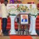 Sylas Ruhweza's casket lies in the chapel. Requiem Mass in respect of Mr. Sylas Ruhweza, the first President of the Mastercard Foundation Scholars Alumni Community at Makerere University, 30th May 2026, St. Augustine Chapel, Kampala Uganda, East Africa.