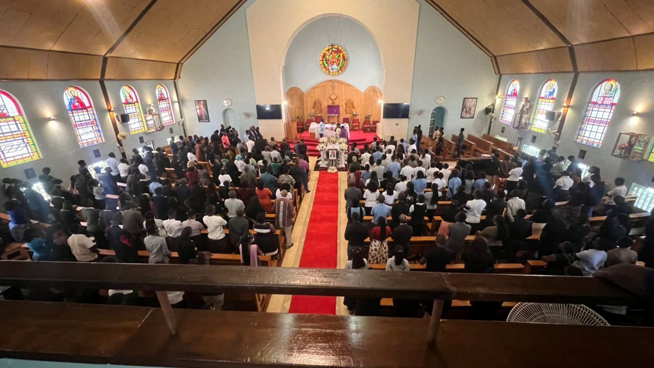 The Requiem Mass in progress. Requiem Mass in respect of Mr. Sylas Ruhweza, the first President of the Mastercard Foundation Scholars Alumni Community at Makerere University, 30th May 2026, St. Augustine Chapel, Kampala Uganda, East Africa.