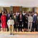 Prof. Barnabas Nawangwe with Members of Management, CEES Leadership and Staff after the engagement on 16th June 2026. The Vice Chancellor, Prof. Barnabas Nawangwe and Management's engagement with the College of Education and External Studies (CEES) Leadership and Staff, 16th June 2026, Makerere University, Kampala Uganda, East Africa.