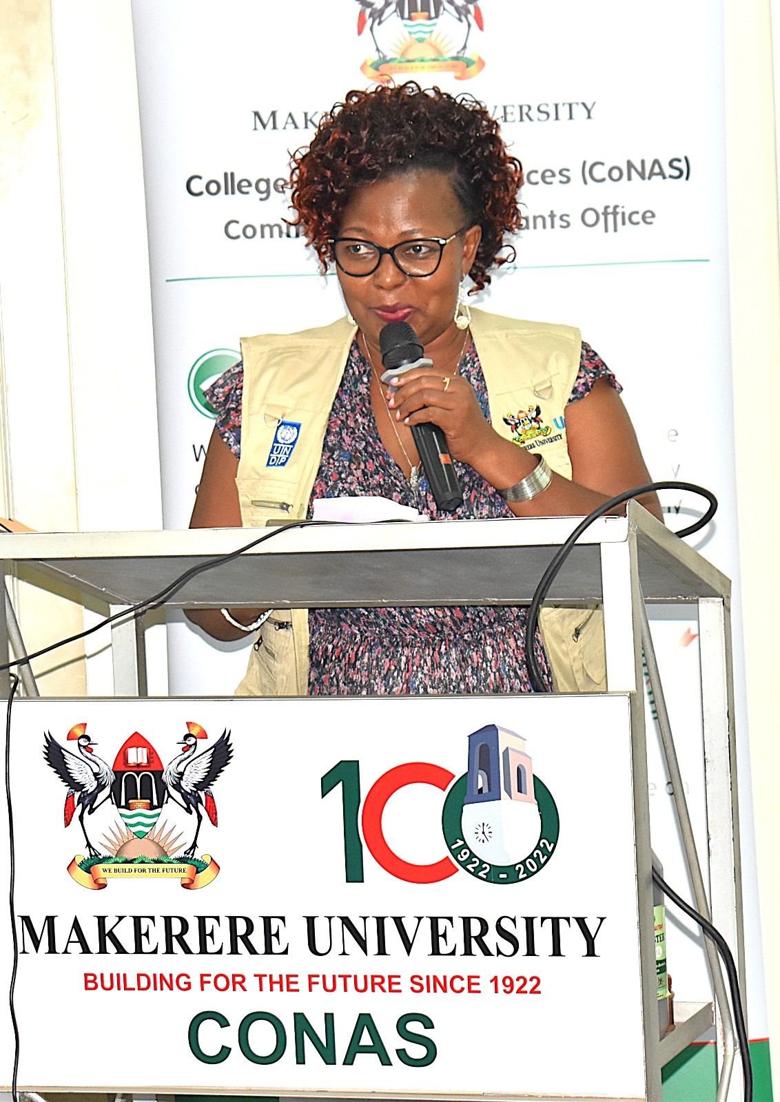 The Acting Assistant Manager at the Makerere University Technology and Innovation Centre (MUTIC) Dr. Margaret Nagwovuma, encouraged researchers to utilize the centre to refine, develop, and commercialize their innovations. The Vice Chancellor, Prof. Barnabas Nawangwe and Management's engagement with the College of Natural Sciences (CoNAS) Leadership and Staff, 19th June 2026, Makerere University, Kampala Uganda, East Africa.