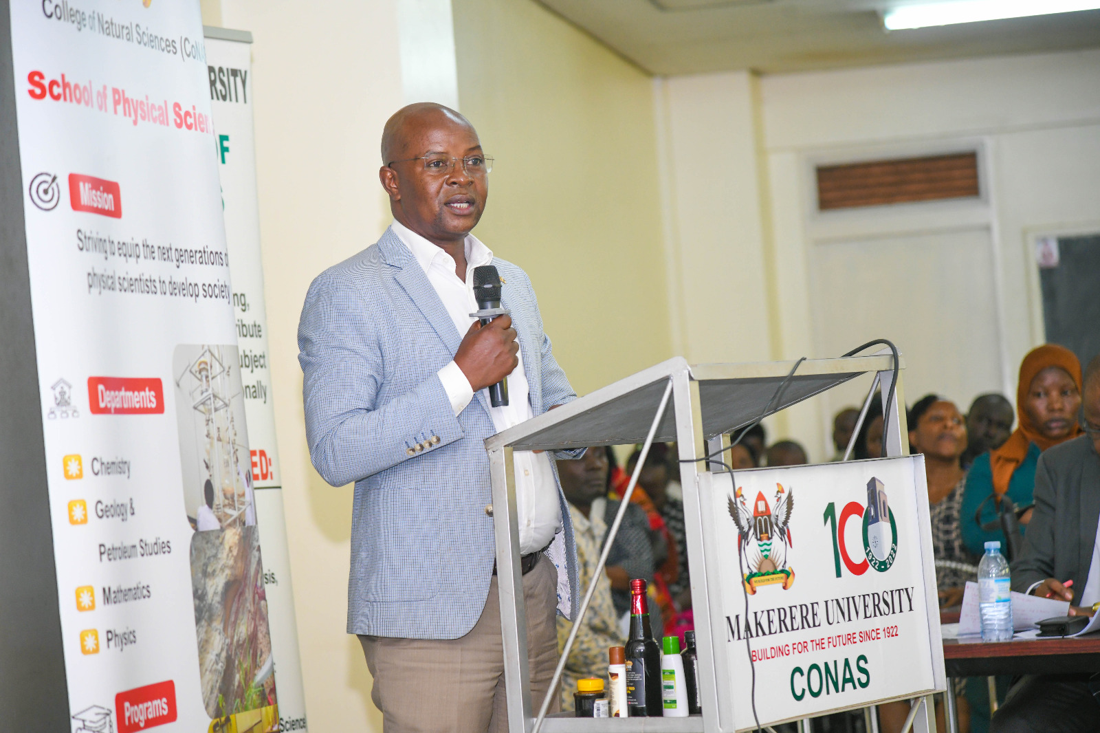 Prof. Edward Bbaale represented the DVCAA at the meeting. The Vice Chancellor, Prof. Barnabas Nawangwe and Management's engagement with the College of Natural Sciences (CoNAS) Leadership and Staff, 19th June 2026, Makerere University, Kampala Uganda, East Africa.