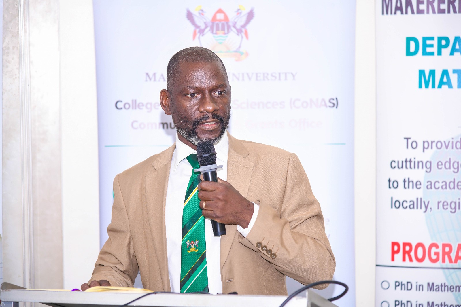 The Director of Graduate Training at Makerere University, Prof. Julius Kikooma emphasized the need to strengthen institutional capacity to improve graduate training in both quality and numbers. The Vice Chancellor, Prof. Barnabas Nawangwe and Management's engagement with the College of Natural Sciences (CoNAS) Leadership and Staff, 19th June 2026, Makerere University, Kampala Uganda, East Africa.