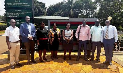 Staff from the Office of the Academic Registrar with the delegation from Gulu University at the Senate Building on 21st July 2026.