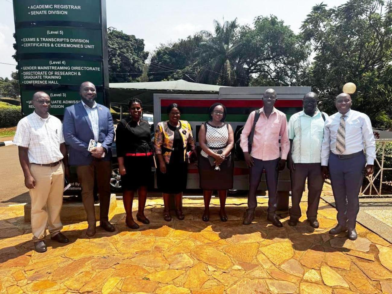 Staff from the Office of the Academic Registrar with the delegation from Gulu University at the Senate Building on 21st July 2026.