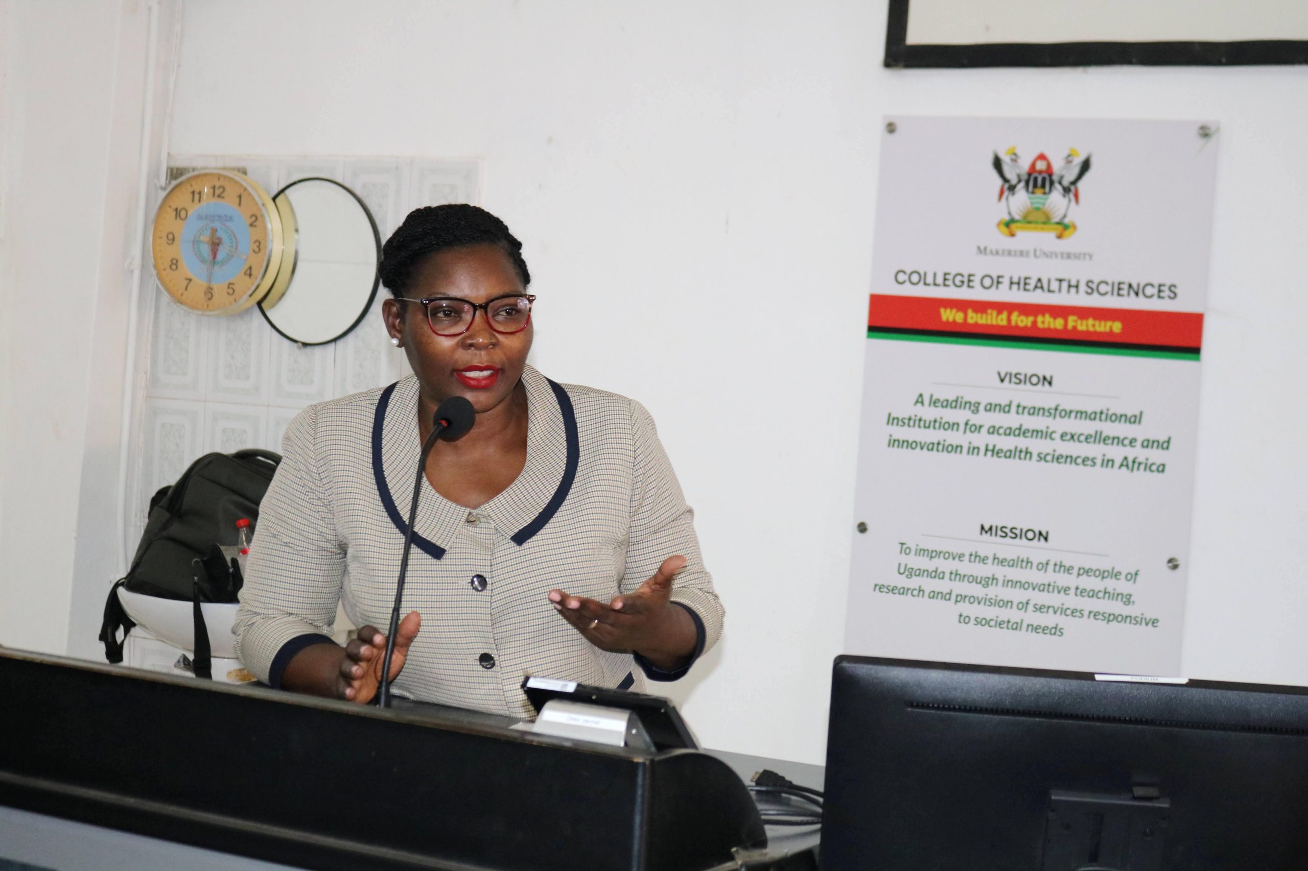 Prof. Annettee Nakimuli. Makerere University College of Health Sciences (MakCHS) Career Fair for Ngora High School and Wiggins Secondary School guiding senior six science students on careers in health sciences and introducing them to the wide range of academic programmes offered by the College, 10th July 2026, Mulago Hospital Complex, Kampala Uganda, East Africa.