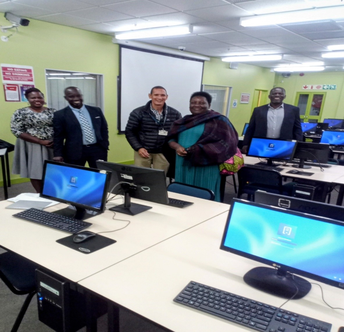 The team in one of the Computer Labs at UCT. Makerere University College of Health Sciences (CHS) Quality Assurance, Gender Mainstreaming and ICT Committee benchmarking visit to the University of Cape Town (UCT), South Africa from 19th to 26th April, 2026.