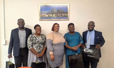 Left to Right: Mr. Bataamye Herbert-College Registrar, Dr. Irene Rebecca Namatende, Denise-UCT, Assoc. Prof. Annet Kutesa-Dentistry and Dr. Kalidi Rajab-Pharmacy. Makerere University College of Health Sciences (CHS) Quality Assurance, Gender Mainstreaming and ICT Committee benchmarking visit to the University of Cape Town (UCT), South Africa from 19th to 26th April, 2026.
