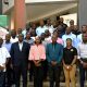 Mr. Henry Mwanja and Prof. Edward Bbaale pose for a group photo with participants on 3rd July 2026. Public Investment Management Centre of Excellence (PIM CoE), Makerere University, Kampala in partnership with the Ministry of Finance, Planning and Economic Development (MoFPED) graduation of two-week training of the fourth cohort of the Capacity Enhancement and Hands-on Training on the Guidelines for Financial Clearance and the Certificate of Financial Implications (CFI) – Integrated Regulatory Cost-Benefit Analysis. 3rd July 2026, Pearl on the Nile Hotel, Jinja, Uganda, East Africa.