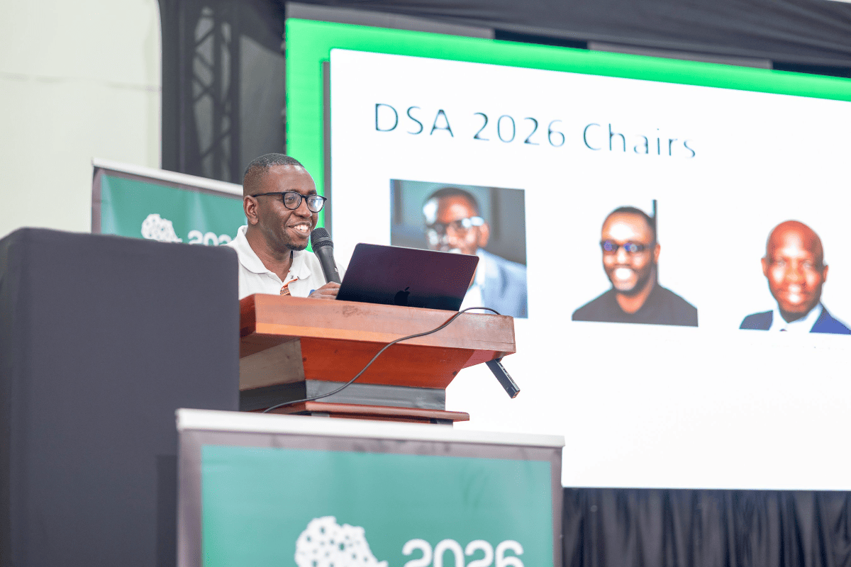 Prof. Engineer Bainomugisha making remarks during the event. 14th Data Science Africa (DSA), Theme: "Foundational and Practical Data Science in the Age of Generative AI”, 20th - 24th July, 2026, Makerere University, Kampala Uganda, East Africa and Online.