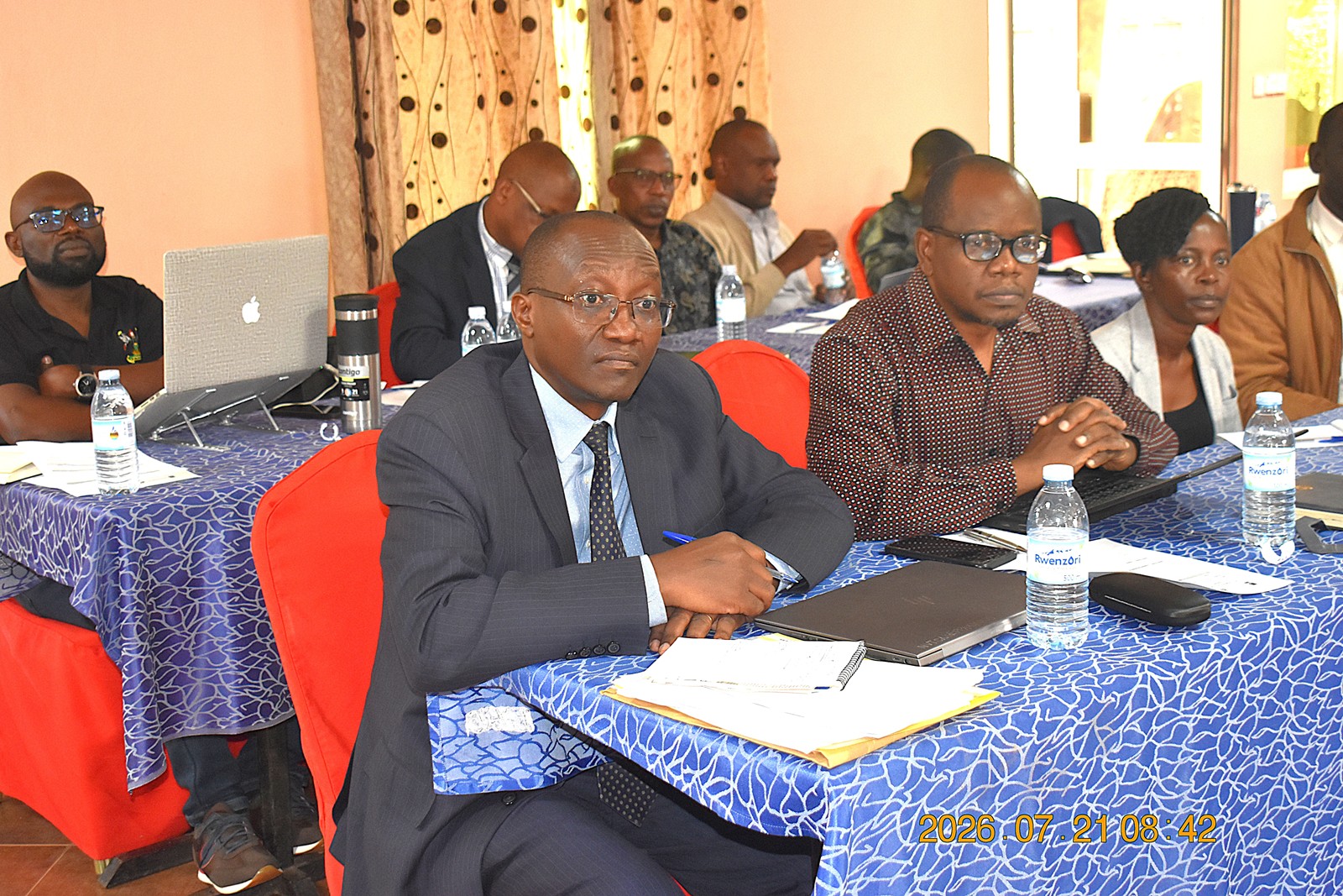 Some of the trainers, Mr. Joshua Kunya (L) and Mr. Richard Basalirwa (R). College of Natural Sciences (CoNAS), Makerere University, capacity-building training for academic and technical staff to deepen their understanding of CBET principles and equip them with the skills required to design, deliver, and assess competency-based curricula, conducted with support from the Strengthening Commercial Aquaculture (SCA) Programme, funded by the Embassy of the Kingdom of the Netherlands in Kampala (EKN) and implemented by the COFAD Consortium (COFAD–ThinkAqua–WUR), 21-23 July 2026, Ridar Hotel, Seeta, Mukono, Uganda, East Africa.