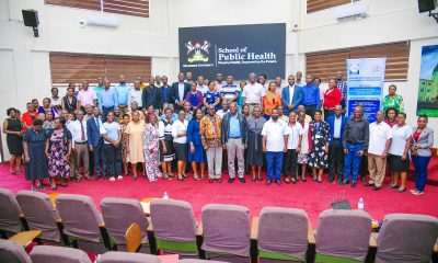 Prof. Tonny Oyana and Prof. Robert Wamala with participants at the close of the GRRP Training on 24th July 2026. Closing Ceremony of the three-day Good Research Regulatory Practice (GRRP) Course for members of Research Ethics Committees (RECs) from Makerere University and other institutions organized by the Directorate of Research, Innovations and Partnerships (DRIP) at Makerere University in partnership with the Uganda National Council for Science and Technology (UNCST), 24th July 2026, MakSPH Auditorium, Kampala Uganda, East Africa.