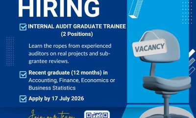 IDI Job Advert: Internal Audit Graduate Trainee (2), apply by 17th July 2026. Infectious Diseases Institute, Makerere University, Kampala Uganda, East Africa.