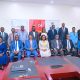 Seated L-R: Prof. Sylvia Nannyonga-Tamusuza, Mr. Simon Kizito, Prof. Barnabas Nawangwe, Prof. Pauline Byakika-Kibwika, Prof. Joseph Ngonzi, Prof. Robert Bitariho, and Ms. Robinah Nakakeeto with Makerere Management and the rest of the MUST delegation (Standing) on 23rd July 2026. Vice Chancellor, Prof. Barnabas Nawangwe and Members of Management host delegation from Mbarara University of Science and Technology (MUST) led by the Vice Chancellor Prof. Pauline Byakika-Kibwika to benchmark the Grants Management System, 23rd July 2026, Makerere University, Kampala Uganda, East Africa.