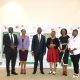 Mr. Aggrey Kibenge, Prof. Sarah Ssali, Ms. Maria Mugerwa, pose in a photo with the Program Directors of the Mastercard Foundation Initiatives at Makerere. Makerere University convened the 2nd Partnership Development Breakfast for Mastercard Foundation-supported initiatives, 9th July 2026, Mestil Hotel Kampala, Uganda, East Africa.
