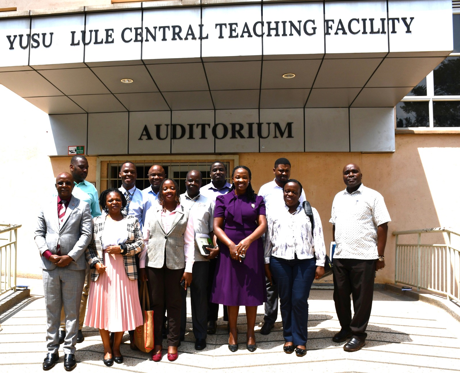 PIM CoE Leadership poses for a group photo with the PIM-Plus delegation on 9th July 2026. Public Investment Management Centre of Excellence (PIM CoE) at Makerere University hosts PIM-Plus Project delegation from Ministry of Finance, Planning and Economic Development (MoFPED) who assessed readiness to receive approximately USD 8 million to support the construction of a modern teaching and residential facility, 9th July 2026, Yusuf Lule Central Teaching Facility, Kampala Uganda, East Africa.