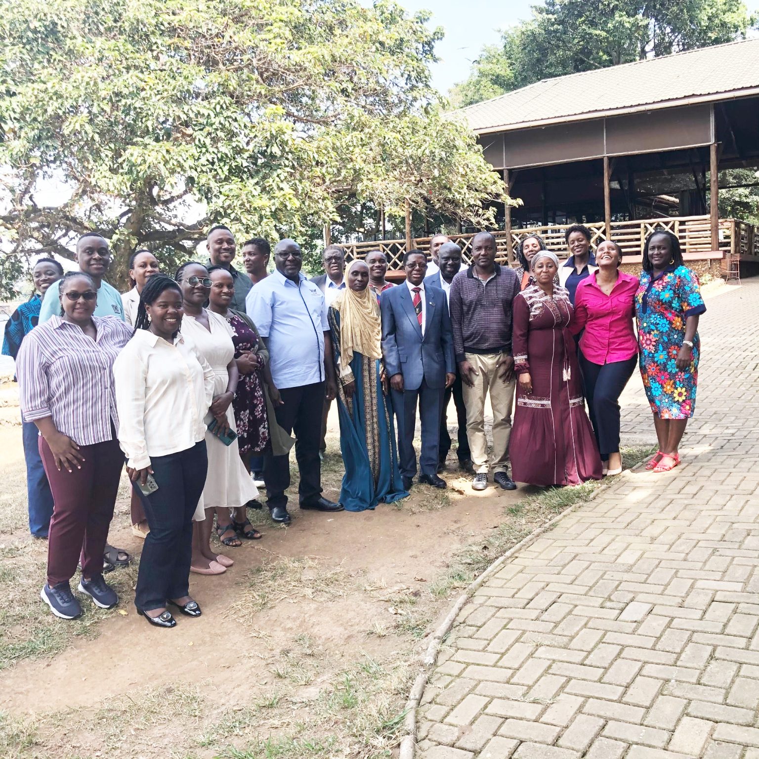 Group Photo of participants at the Capacity Building Workshop. Makerere University School of Law capacity-building workshop to strengthen lecturers’ skills in delivering practical legal education, June 19th, 2026, Kalanoga Resort Beach, Uganda, East Africa.