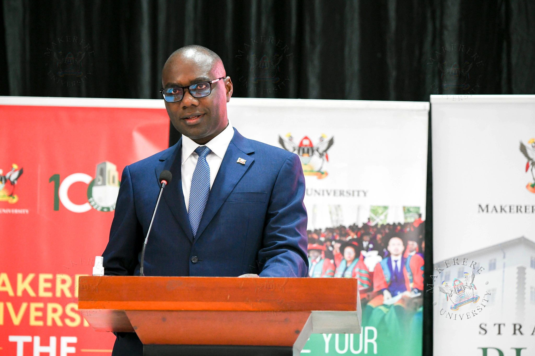 Hon. Henry Musasizi. Official launch of the Makerere University Strategic Plan 2025-2030 by the Minister of Finance, Planning and Economic Development, Hon. Henry Musasizi, marking a major milestone in its commitment to strengthening research, innovation, and human capital development in line with Uganda’s national development priorities, 2nd July 2026, Main Hall, Kampala Uganda, East Africa.
