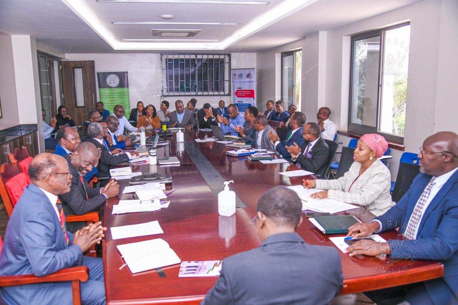 Members of management Makerere University engaging with staff School of Law. The Vice Chancellor, Prof. Barnabas Nawangwe and Management's engagement with the School of Law (SoL) Leadership and Staff, 23rd June 2026, Makerere University, Kampala Uganda, East Africa.
