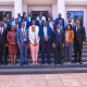 Prof. Barnabas Nawangwe and Members of Management pose for a group photo with SoL Leadership and Faculty on 23rd June 2026. The Vice Chancellor, Prof. Barnabas Nawangwe and Management's engagement with the School of Law (SoL) Leadership and Staff, 23rd June 2026, Makerere University, Kampala Uganda, East Africa.
