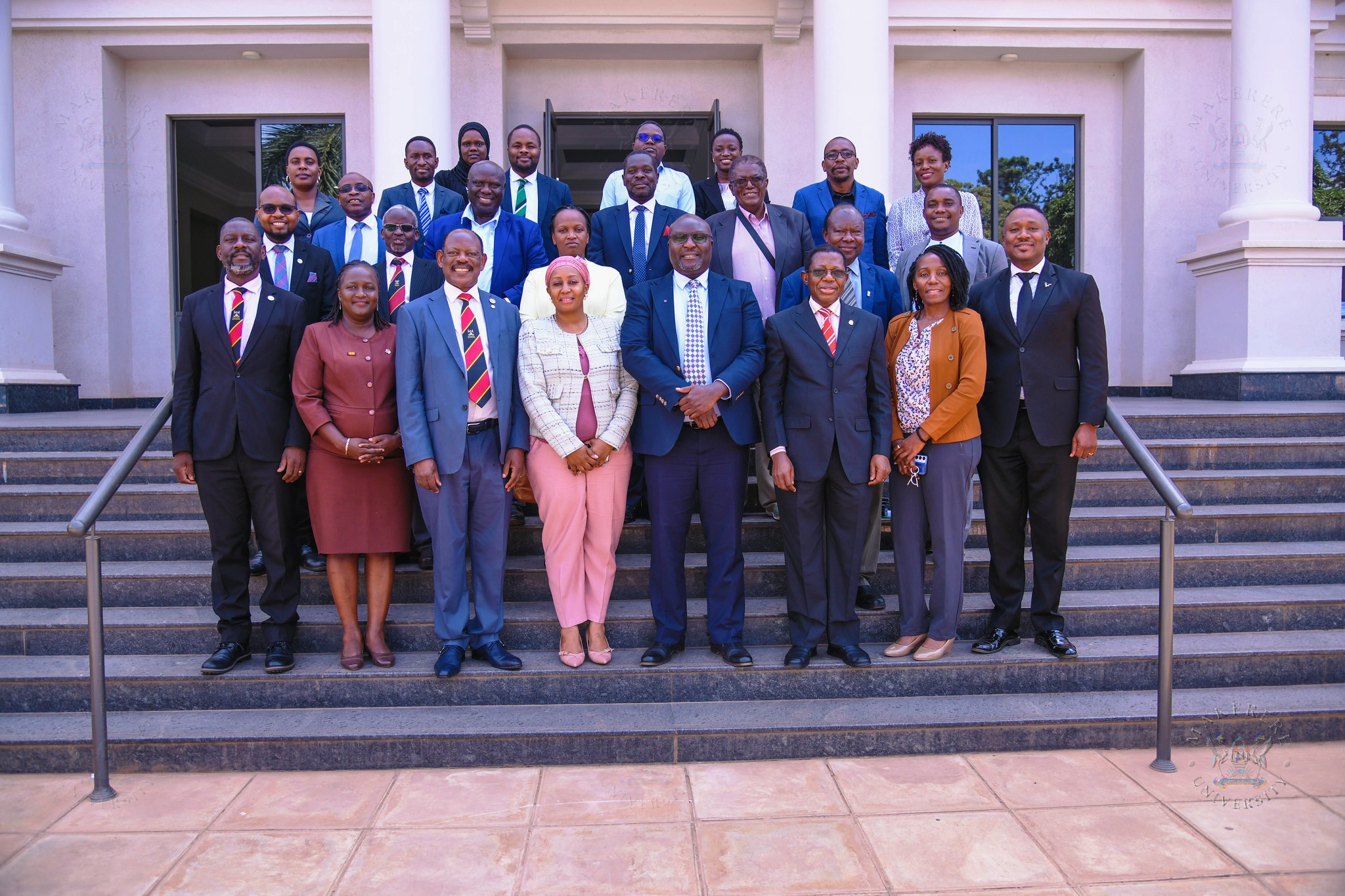Prof. Barnabas Nawangwe and Members of Management pose for a group photo with SoL Leadership and Faculty on 23rd June 2026. The Vice Chancellor, Prof. Barnabas Nawangwe and Management's engagement with the School of Law (SoL) Leadership and Staff, 23rd June 2026, Makerere University, Kampala Uganda, East Africa.