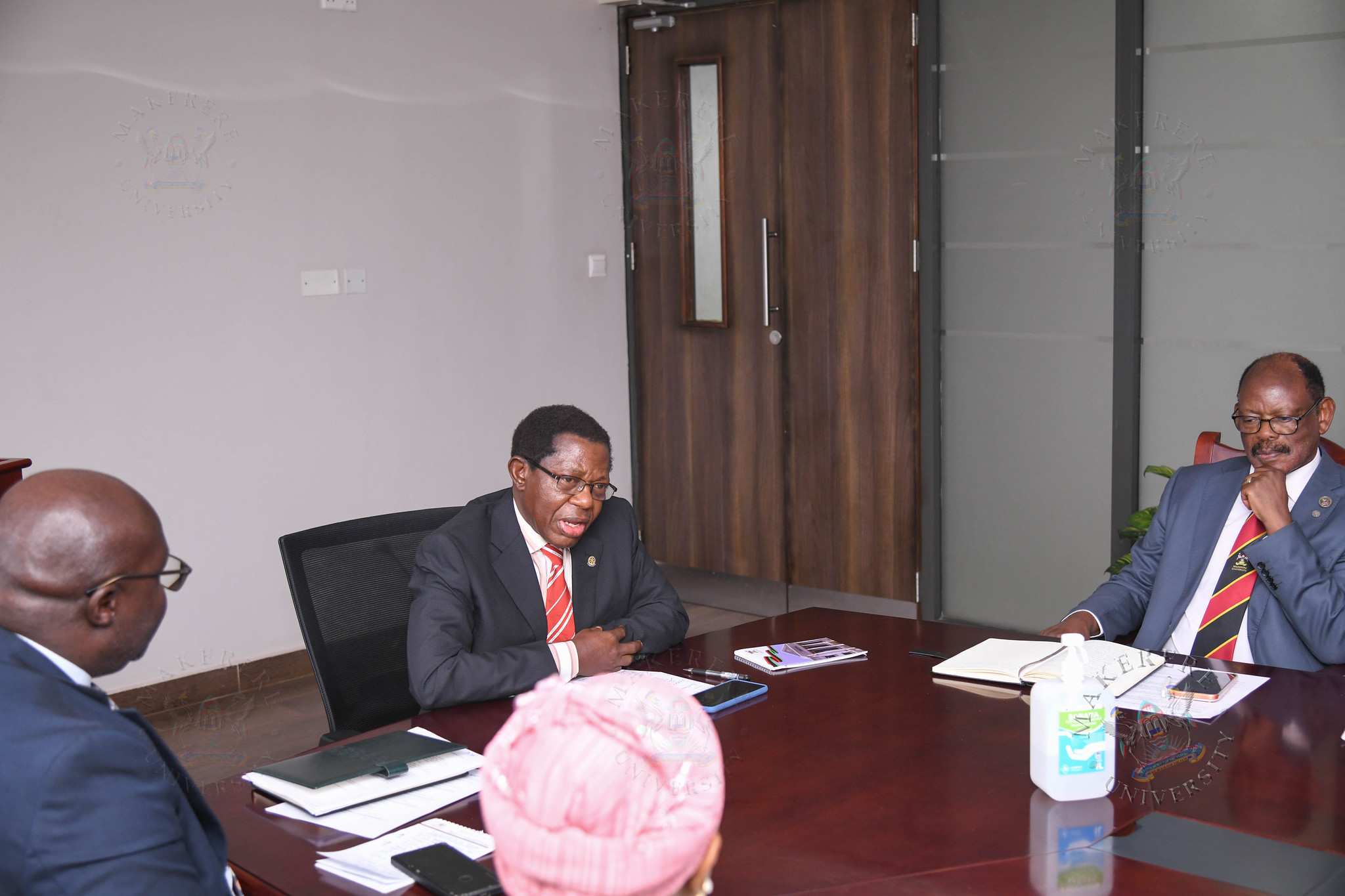 Prof. Buyinza Mukadasi (C) addresses SoL Faculty. The Vice Chancellor, Prof. Barnabas Nawangwe and Management's engagement with the School of Law (SoL) Leadership and Staff, 23rd June 2026, Makerere University, Kampala Uganda, East Africa.