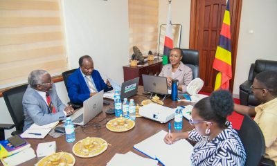 First Deputy Vice Chancellor for Academic Affairs, Prof Sarah Ssali on her Right, Prof. Fredrick Muyodi, and Assoc Prof. William Tayeebwa at the launch of the Summer School