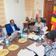 First Deputy Vice Chancellor for Academic Affairs, Prof Sarah Ssali on her Right, Prof. Fredrick Muyodi, and Assoc Prof. William Tayeebwa at the launch of the Summer School