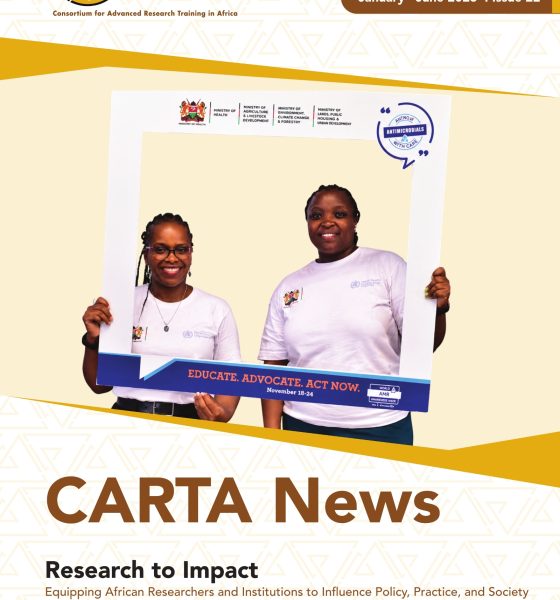 Cover page of the CARTA Newsletter: Jan – June 2026. Consortium for Advanced Research Training in Africa (CARTA)